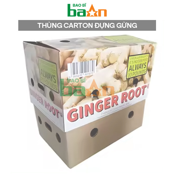 Thùng Carton đựng gừng