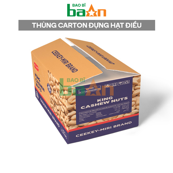 Thùng carton đựng Hạt Điều xuất khẩu