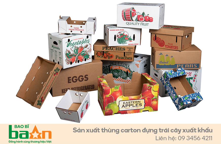 Thùng carton đựng trái cây